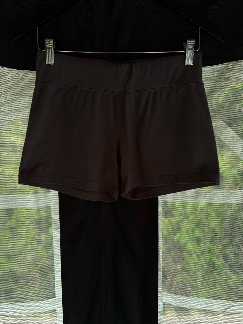 Fila Black Women's Athletic Short with Wide Waistband